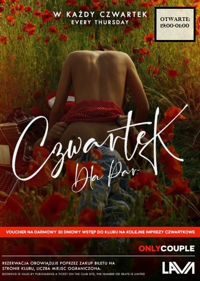 15.08.24R | PROMOCJA - CZWARTEK TYLKO DLA PAR | - LavaClub