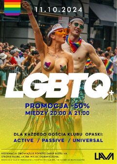 11.10.2024r. PIĄTEK - LGBTQ+ BI SEX PARTY - 20:00 - 04:00