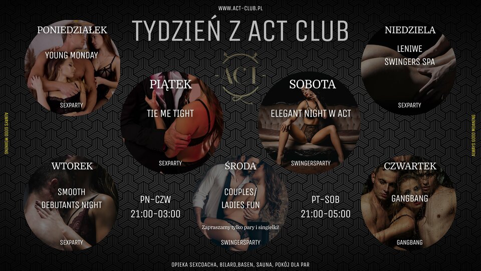 ROZKŁAD TYGODNIA - ACTSwingersClubWarszawa