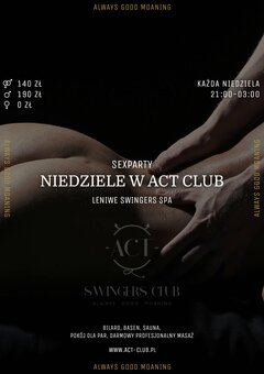 20 PAŹDZIERNIKA -  Leniwe Swingers Spa - SexParty w ACT!