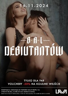 16.11.2024r. SOBOTA - BAL DEBIUTANTÓW TYLKO DLA PAR - 20:00 - 0