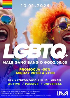 10.01.2025 r. – PIĄTEK - LGBTQ+ BI MALE GANG BANG