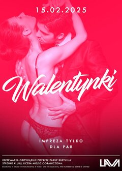 15.02.2025 r. –SOBOTA – WALENTYNKI TYLKO DLA PAR
