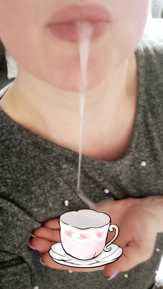 Sperma z rana jak do kawki śmietana 🤤👅😋 - Migotka81