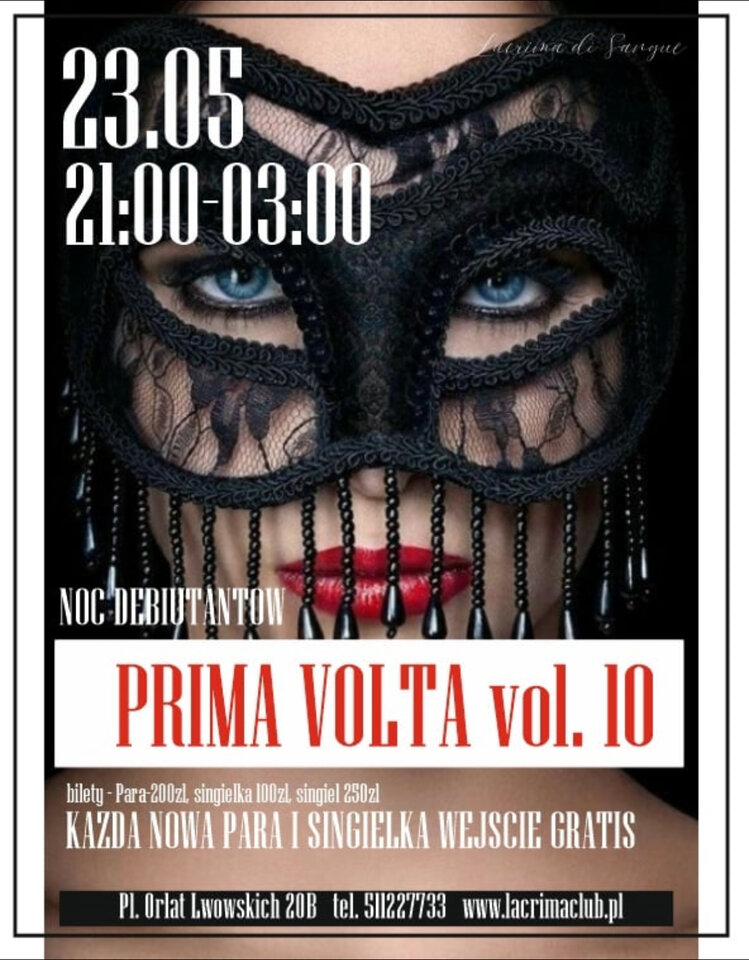 PIĄTEK 23 MAJA - PRIMA VOLTA VOL.10 - LaCrimadiSangue