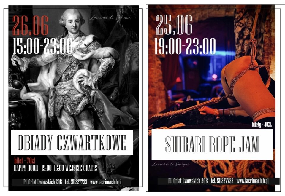 ŚRODA - CZWARTEK W NASZYM KLUBIE - LaCrimadiSangue