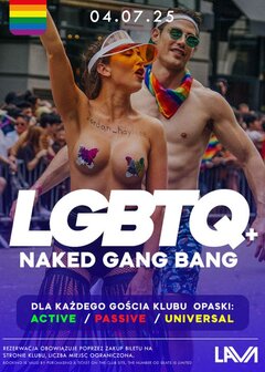 04.07.2025 r. – PIĄTEK - LGBTQ+ BI NAKED GANG BANG