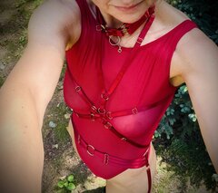 In red