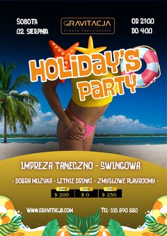 🌴 HOLIDAY’S PARTY  w Gravitacji!