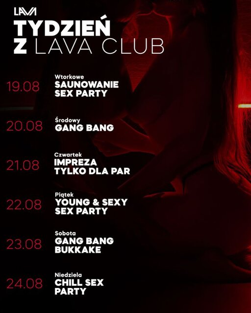 ROZKŁAD JAZDY 19.08.25 R. - 24.08.25 R. - LavaClub