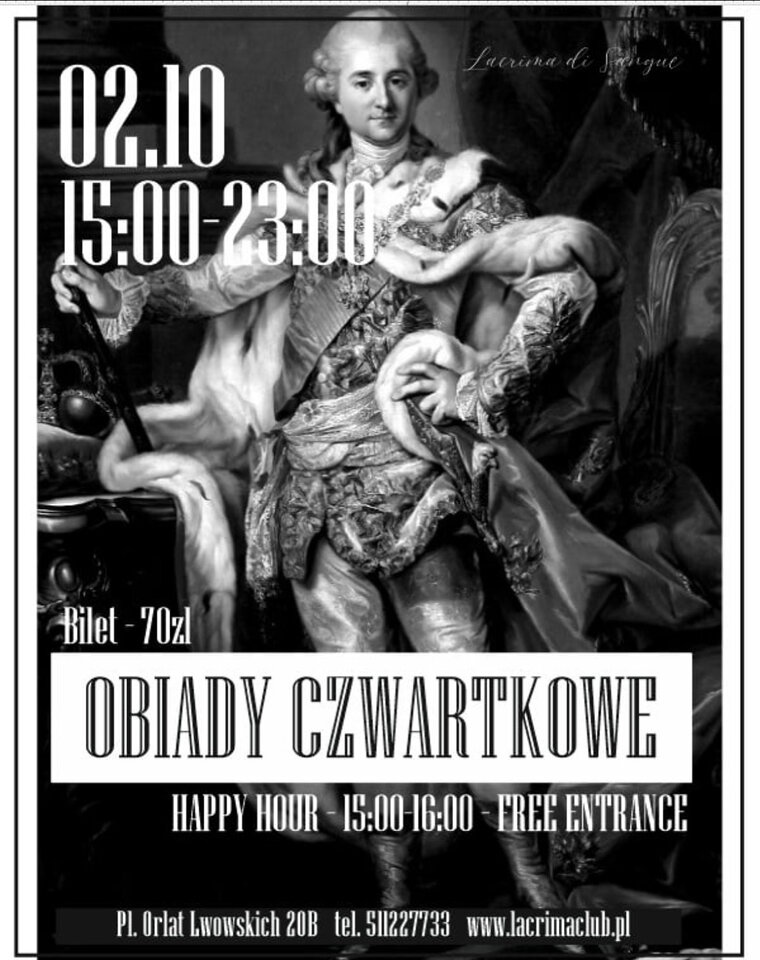 CZWARTEK 2 październik - OBIADY CZWARTKOWE - LaCrimadiSangue