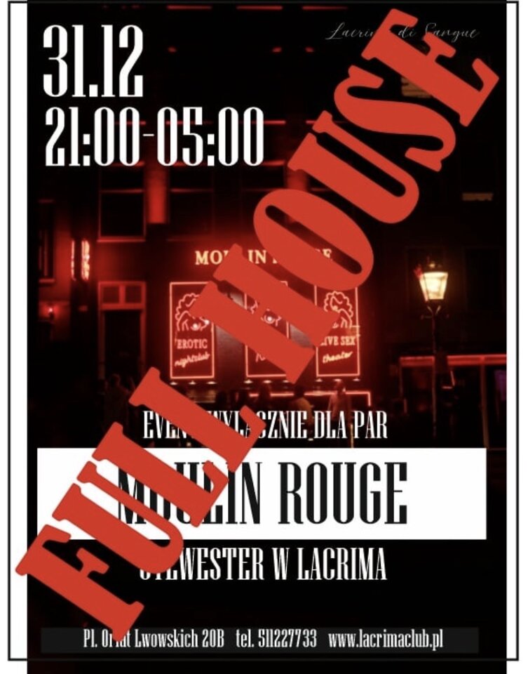SOLD OUT – Sylwester Moulin Rouge - LaCrimadiSangue
