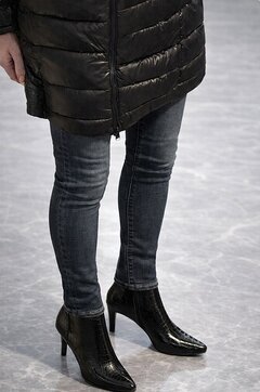 Moje nowe botki i jeansy skinny...