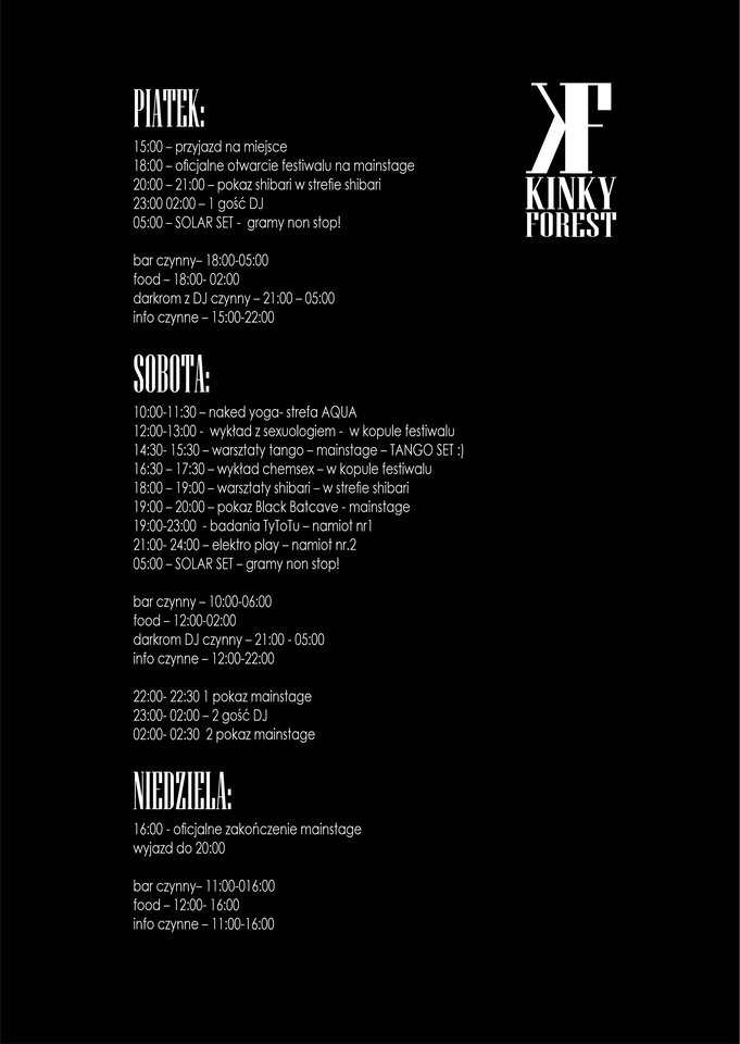 KINKY FOREST - 14/15/16 SIERPNIA - LaCrimadiSangue