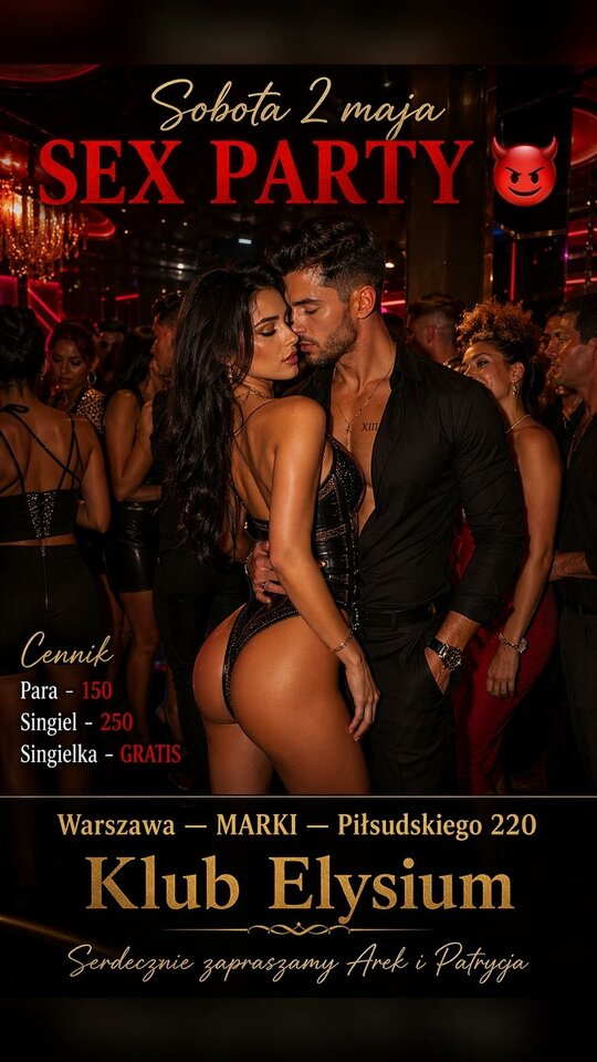 SEX PARTY – 2 MAJA 😈🔥 - ElysiumKlub