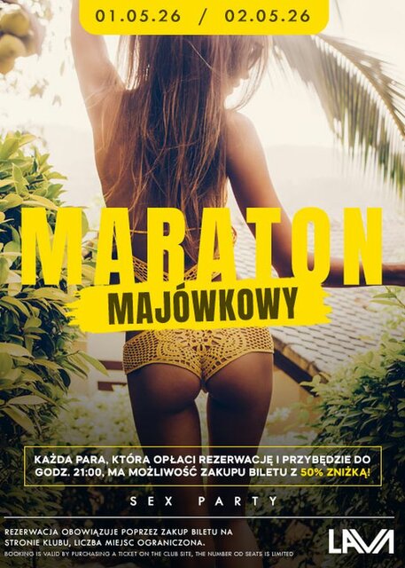 01. - 02.05.2026 r. - PIĄTEK i SOBOTA - MAJÓWKOWY MARATON - LavaClub