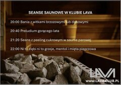 10.05.2026 r. - NIEDZIELNY CHILL - SAUNAMISTRZE -  18:00 - 24:00