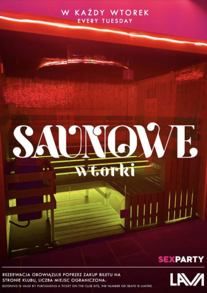 WTORKOWE SAUNOWANIE - 19:00 - 1:00! - LavaClub