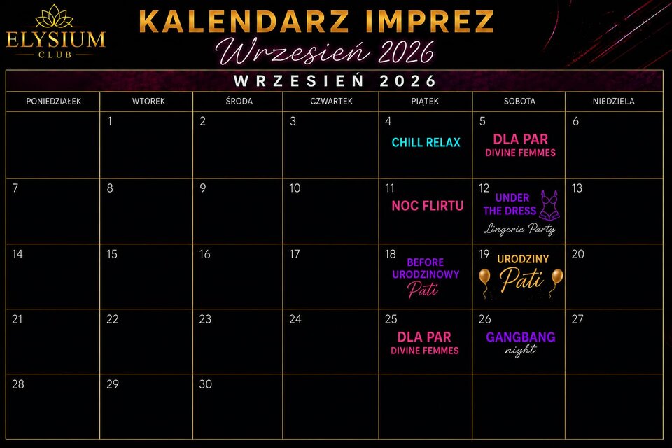 WRZESIEŃ 2026 - ElysiumKlub